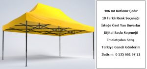 4x6 Katlanabilir Gazebo Çadır Tente