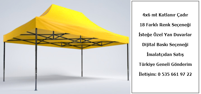 4x6 Katlanabilir Gazebo Çadır Tente